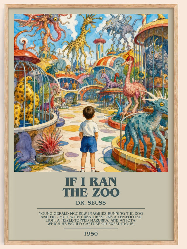 If I Ran The Zoo Bookish Wall Art by Dr. Seuss