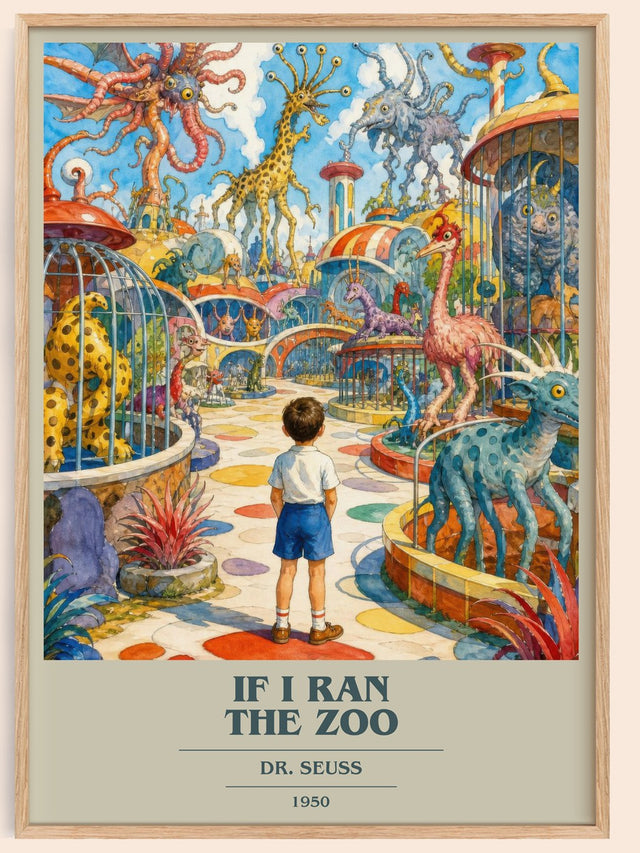 If I Ran The Zoo Book Cover Poster by Dr. Seuss