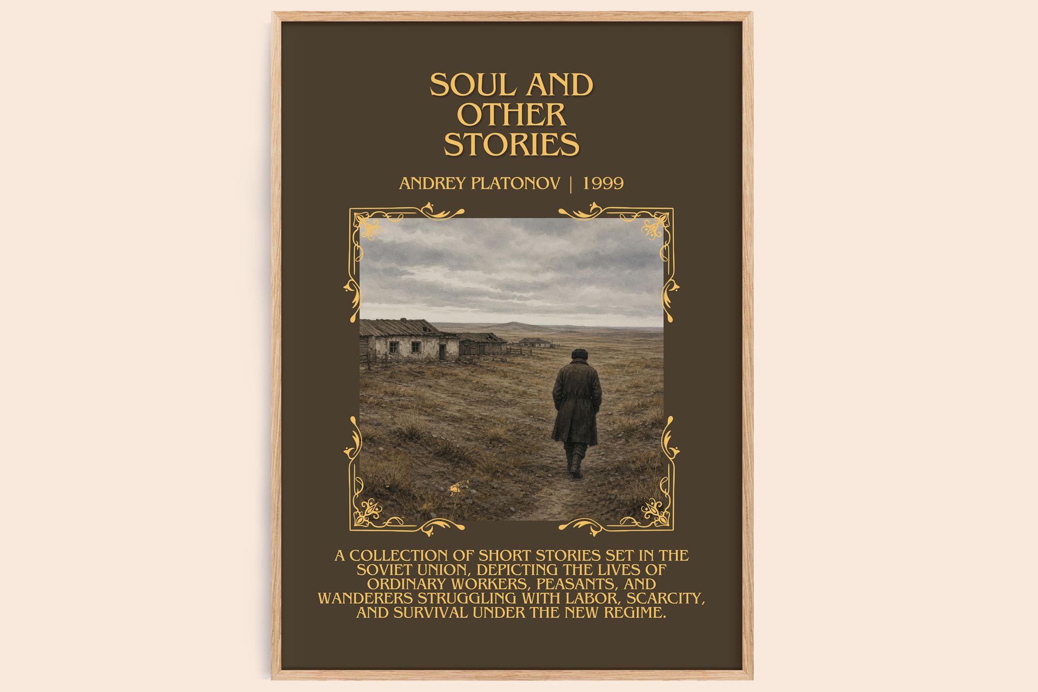 Soul and Other Stories Minimalist Book Poster by Andrey Platonov