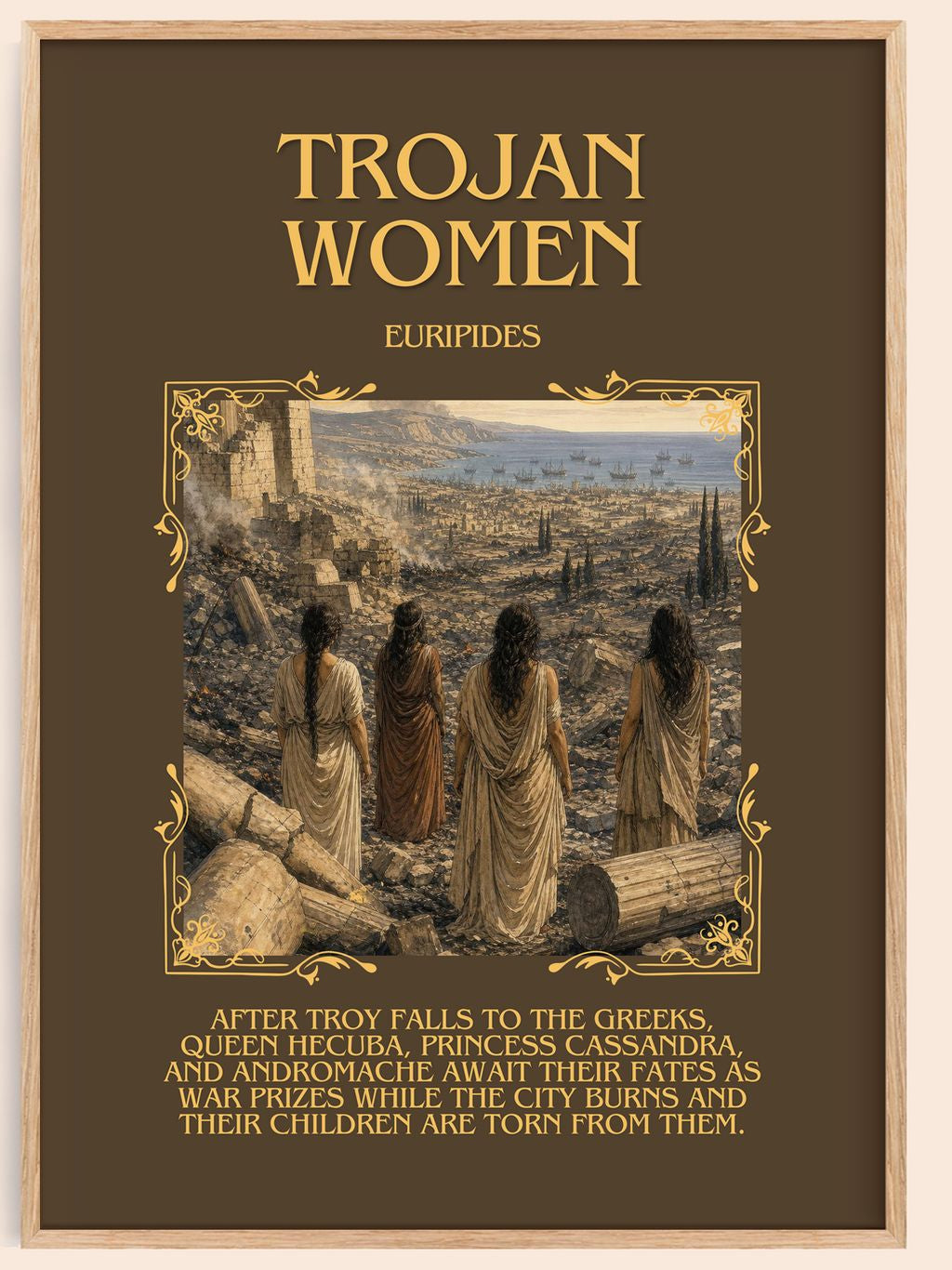 Trojan Women Minimalist Book Poster by Euripides – book poster