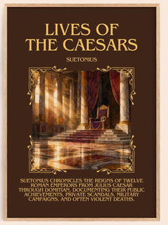 Lives of the Caesars Minimalist Book Poster by Suetonius – book poster