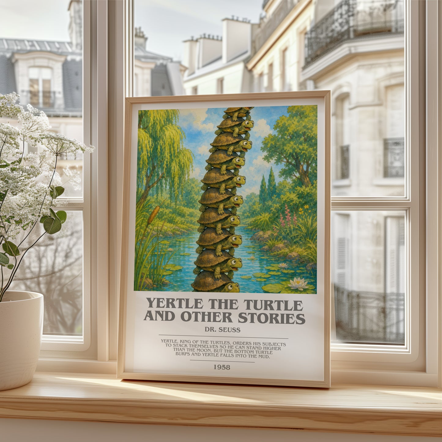 Yertle The Turtle And Other Stories bookish poster colour and style options – Dr. Seuss book art