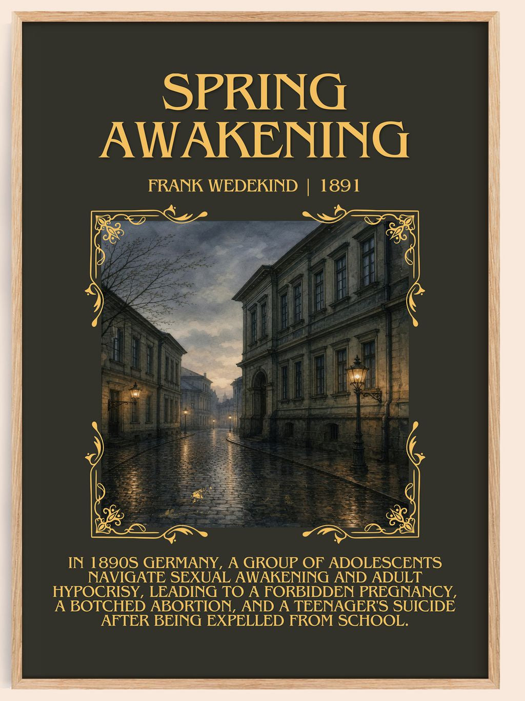 Spring Awakening Minimalist Book Poster by Frank Wedekind – book poster