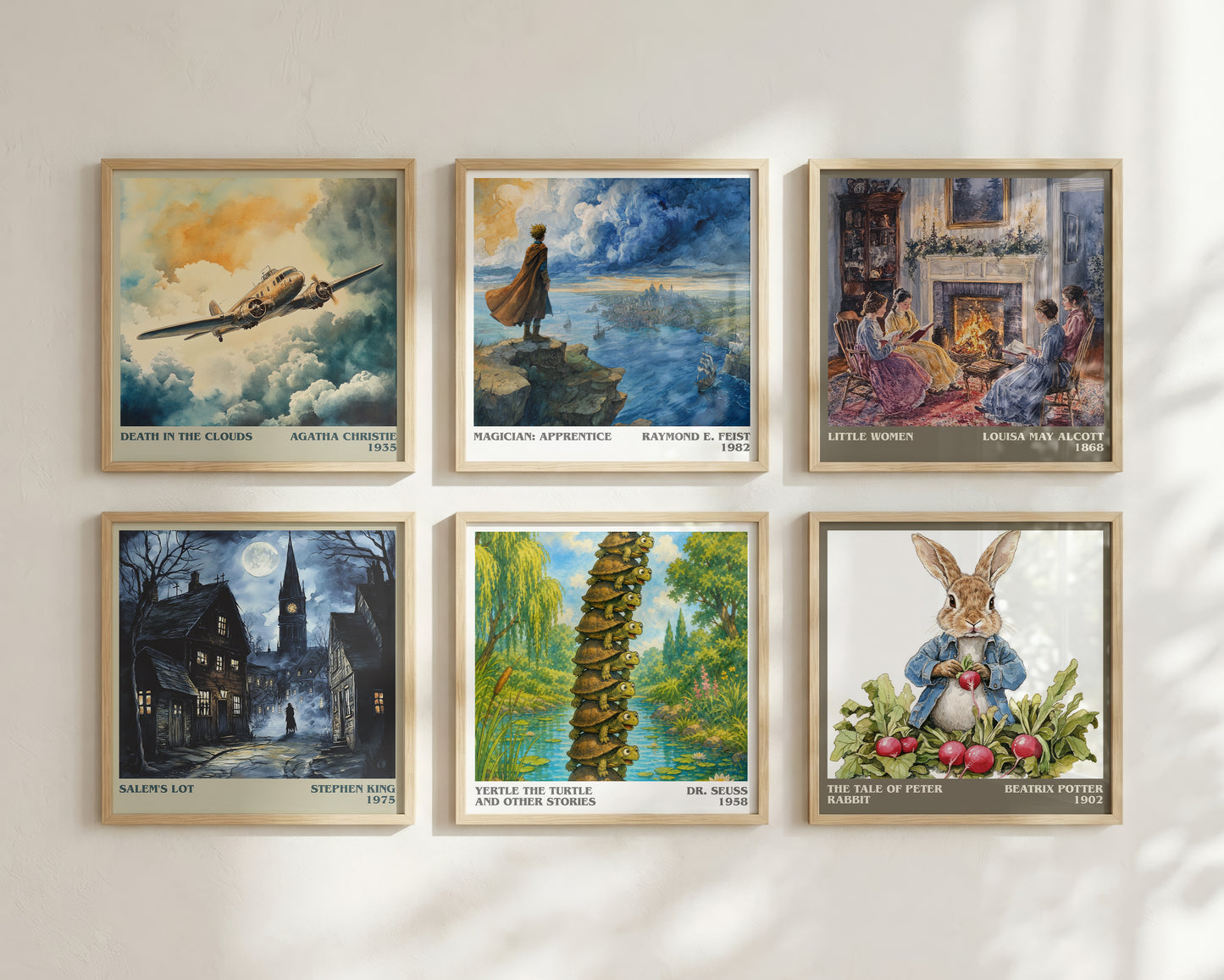 Yertle The Turtle And Other Stories literary print framed by window – literary home decor