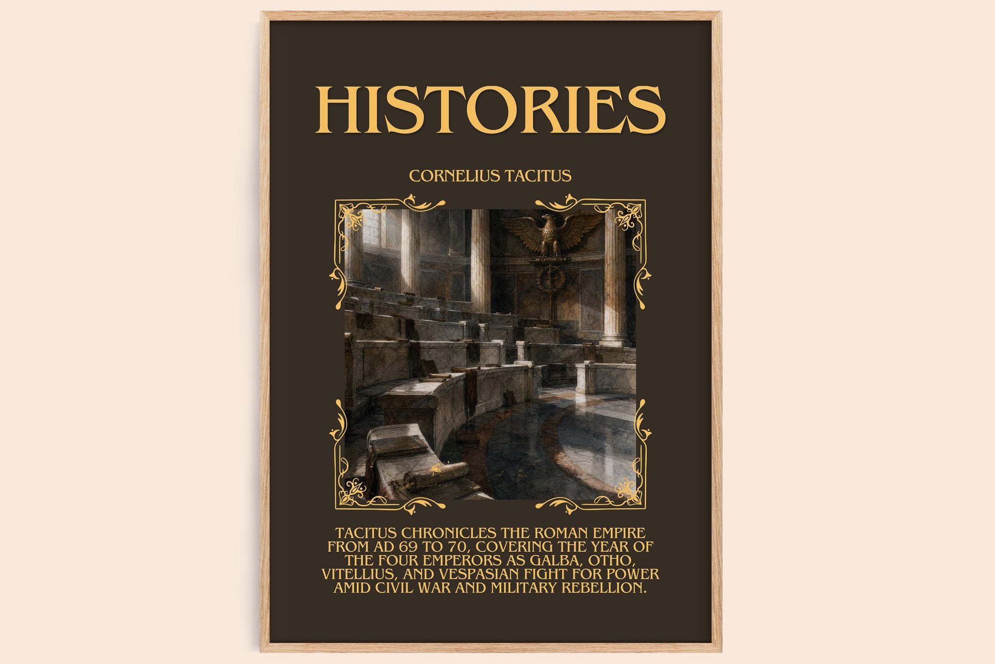 Histories Minimalist Book Poster by Cornelius Tacitus