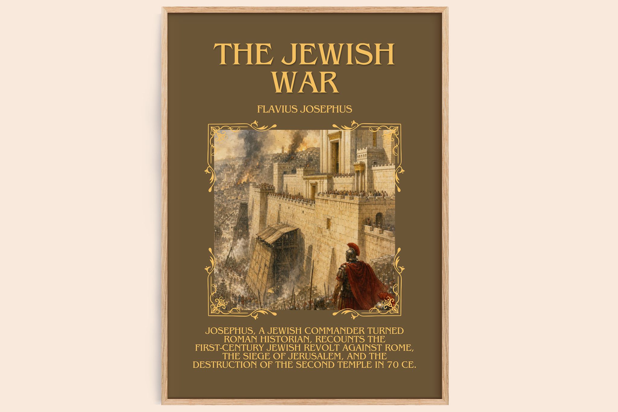 The Jewish War Minimalist Book Poster by Flavius Josephus