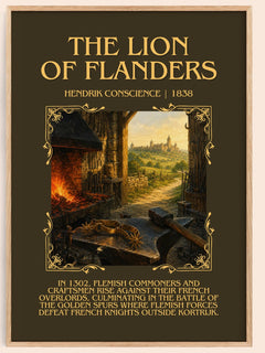 The Lion of Flanders Minimalist Book Poster by Hendrik Conscience – book poster