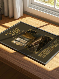 The Journal of Jules Renard Minimalist Book Poster by Jules Renard – print on a sunlit desk