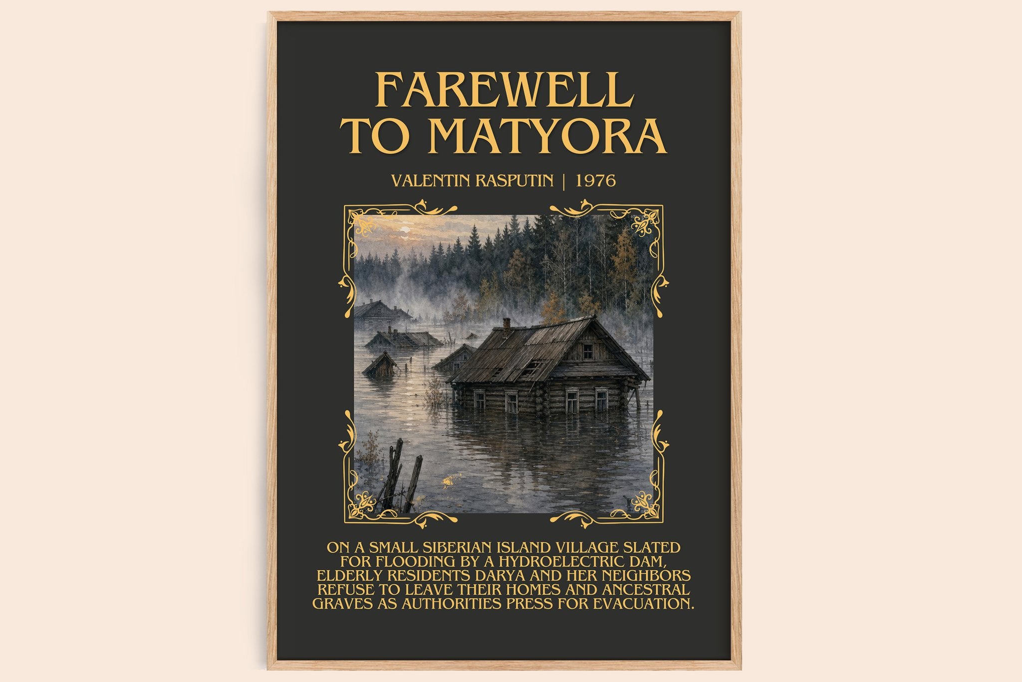 Farewell To Matyora Minimalist Book Poster by Valentin Rasputin
