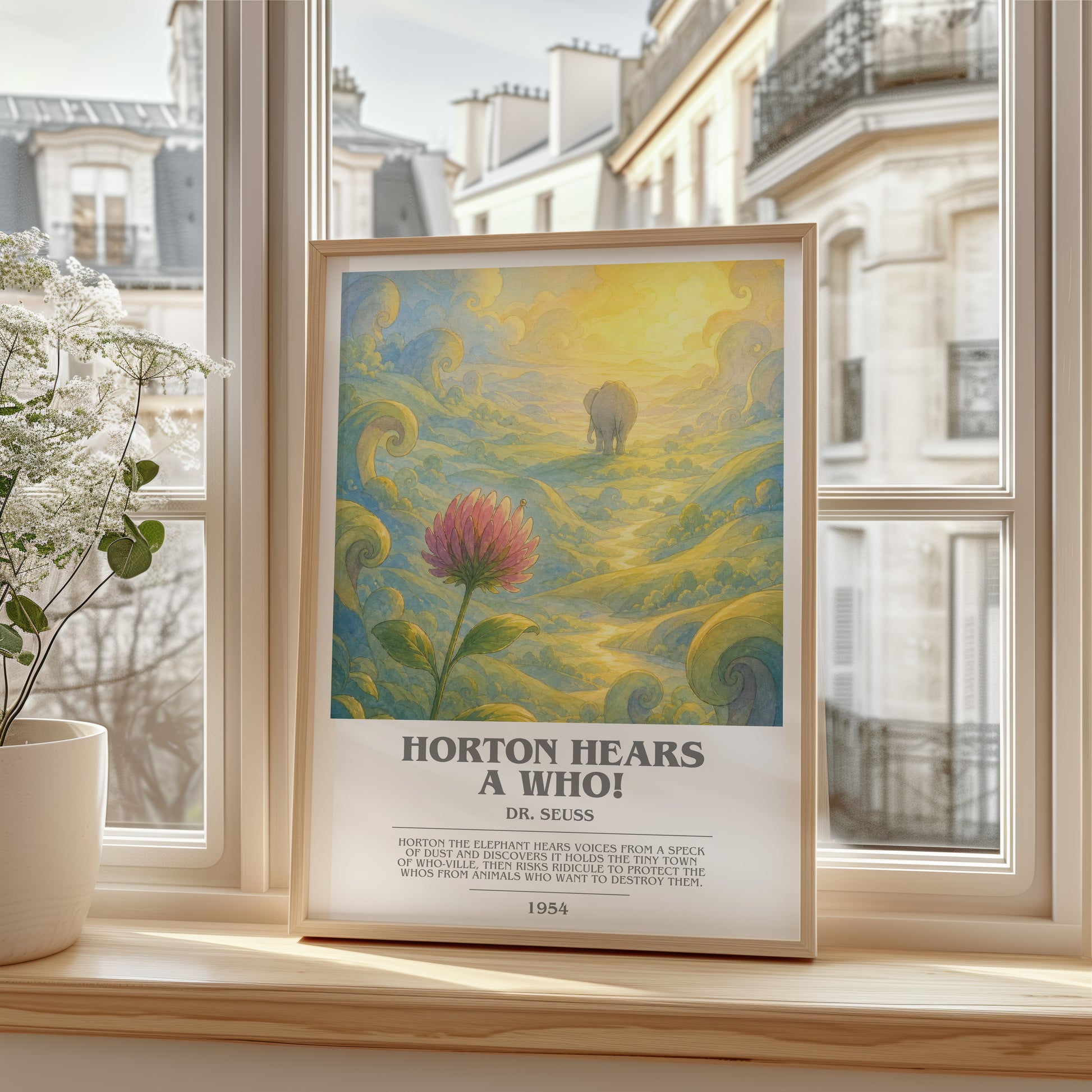 Horton Hears A Who! bookish poster colour and style options – Dr. Seuss book art