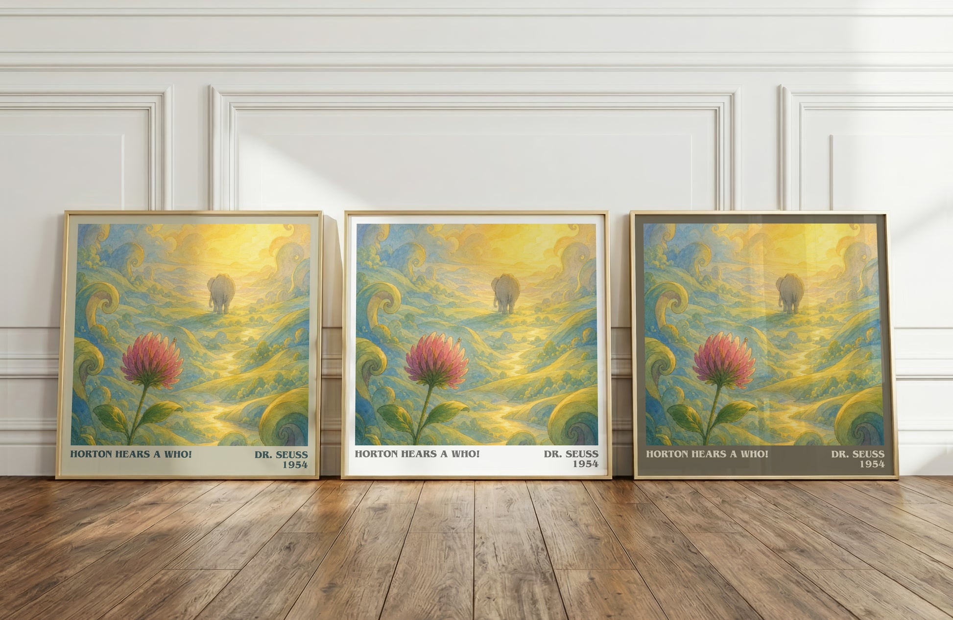 Horton Hears A Who! literary art print colour and style options – Dr. Seuss book art