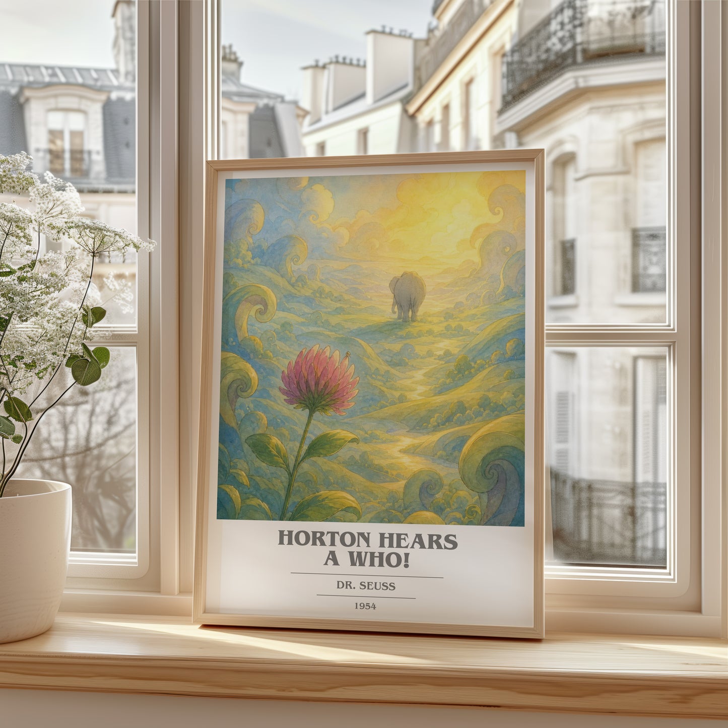 Horton Hears A Who! book cover poster colour and style options – Dr. Seuss book art