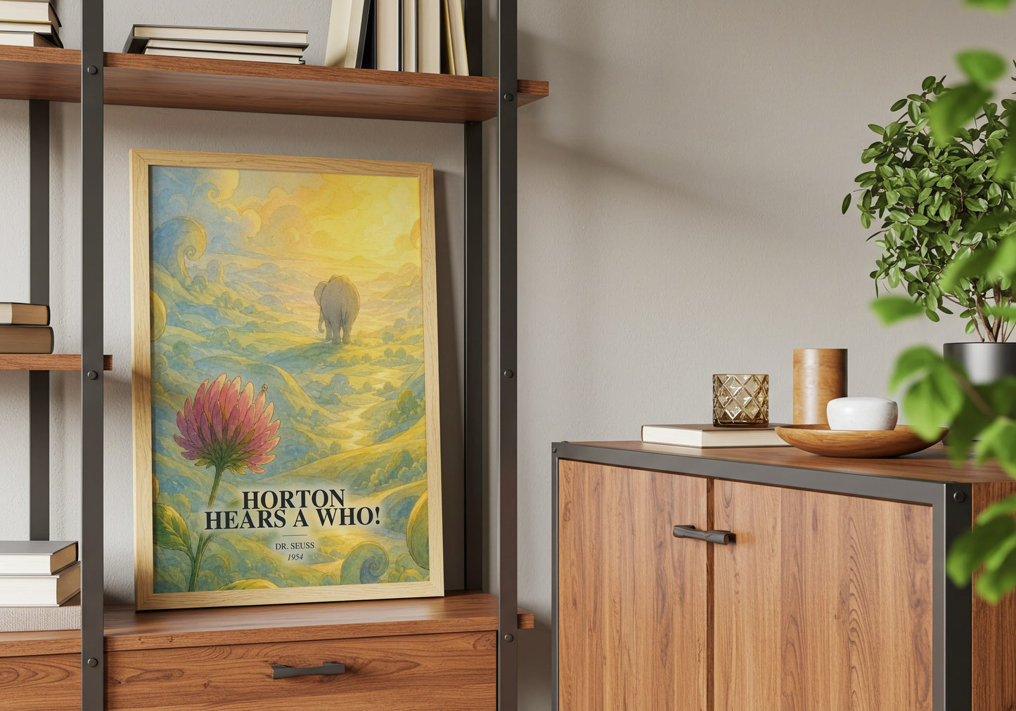 Horton Hears A Who! book watercolour illustration paper finish options – matte satin gloss
