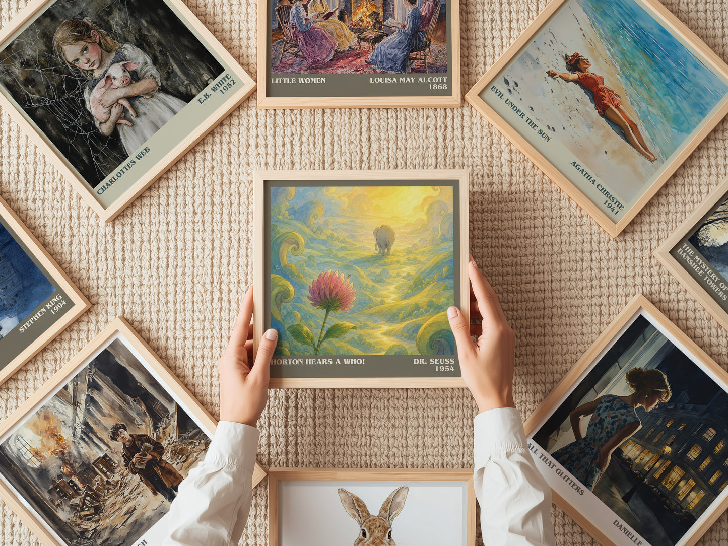 Horton Hears A Who! literary book poster framed on wall – childrens wall art