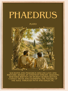 Phaedrus Minimalist Book Poster by Plato – book poster