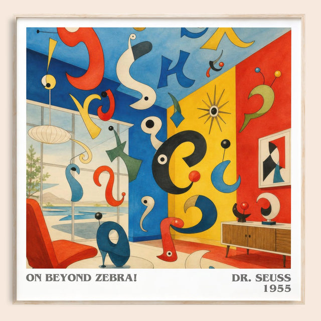 On Beyond Zebra! Literary Art Print by Dr. Seuss