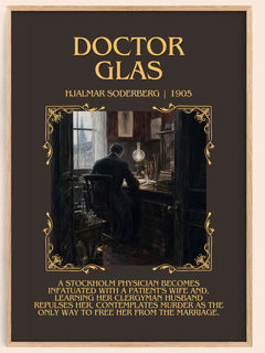 Doctor Glas Minimalist Book Poster by Hjalmar Soderberg – book poster
