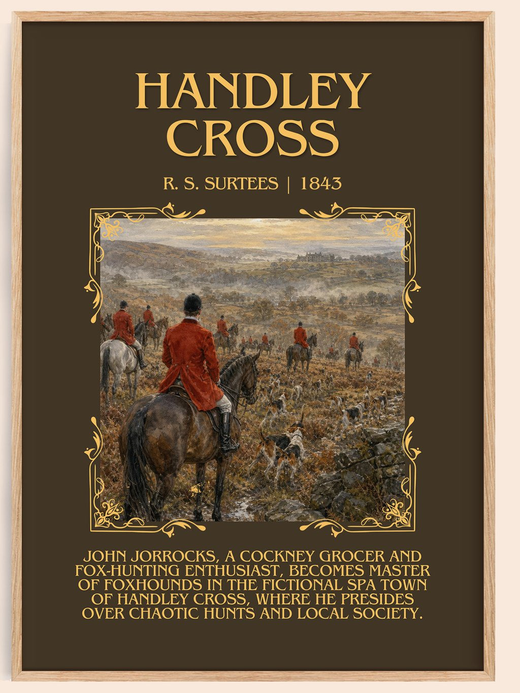 Handley Cross Minimalist Book Poster by R. S. Surtees – book poster