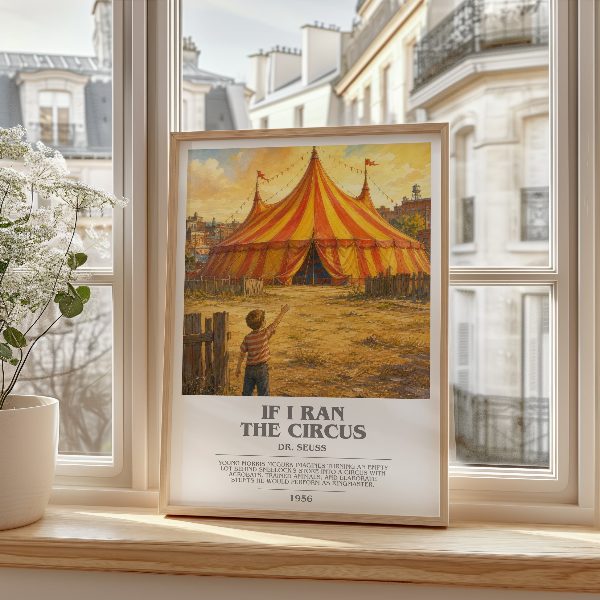 If I Ran The Circus bookish poster colour and style options – Dr. Seuss book art