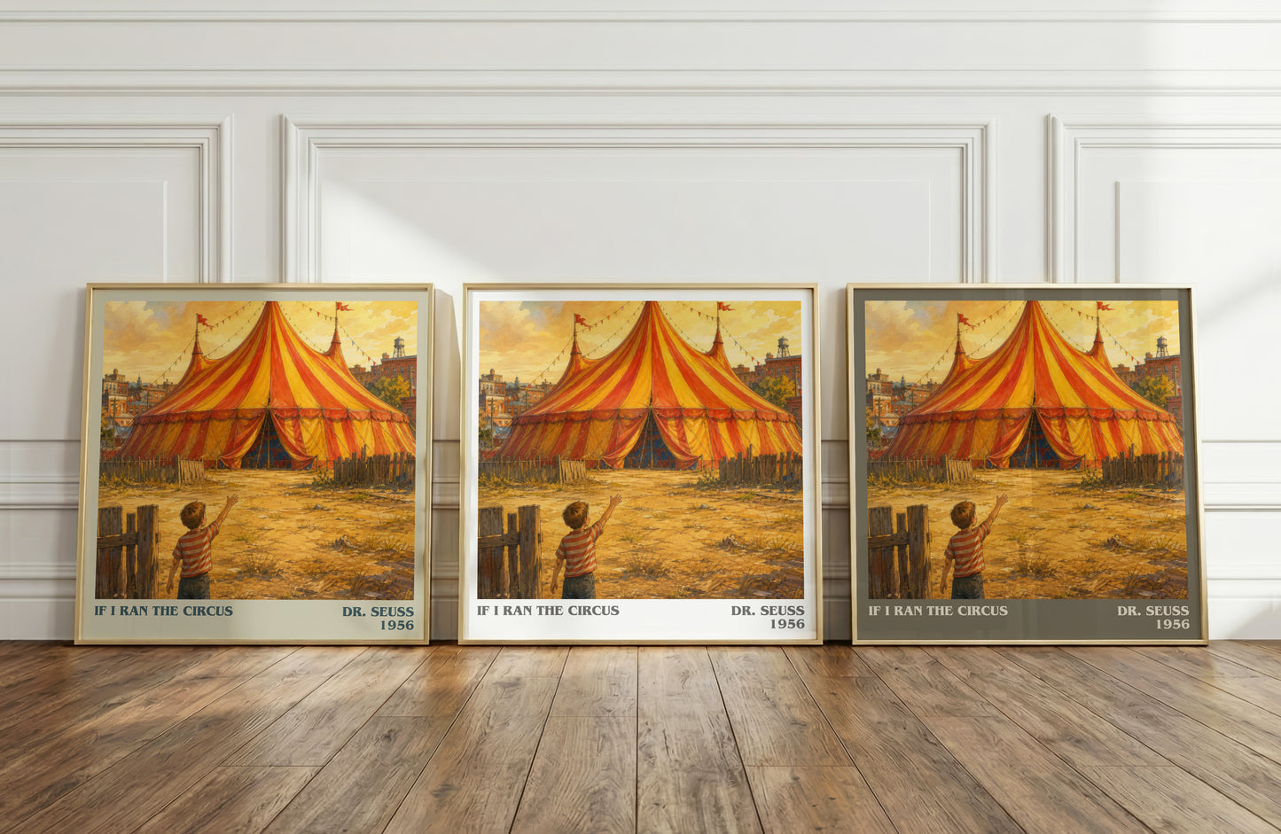 If I Ran The Circus literary art print colour and style options – Dr. Seuss book art