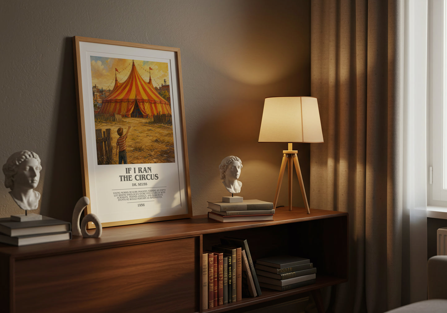 If I Ran The Circus bookish book poster framed on wall – childrens wall art