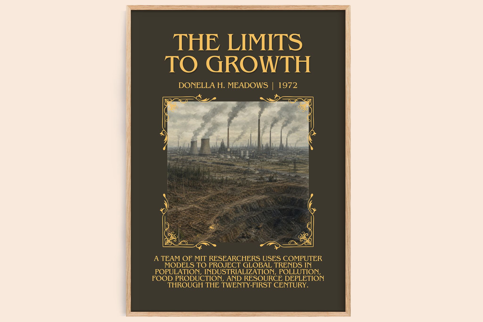 The Limits To Growth Minimalist Book Poster by Donella H. Meadows