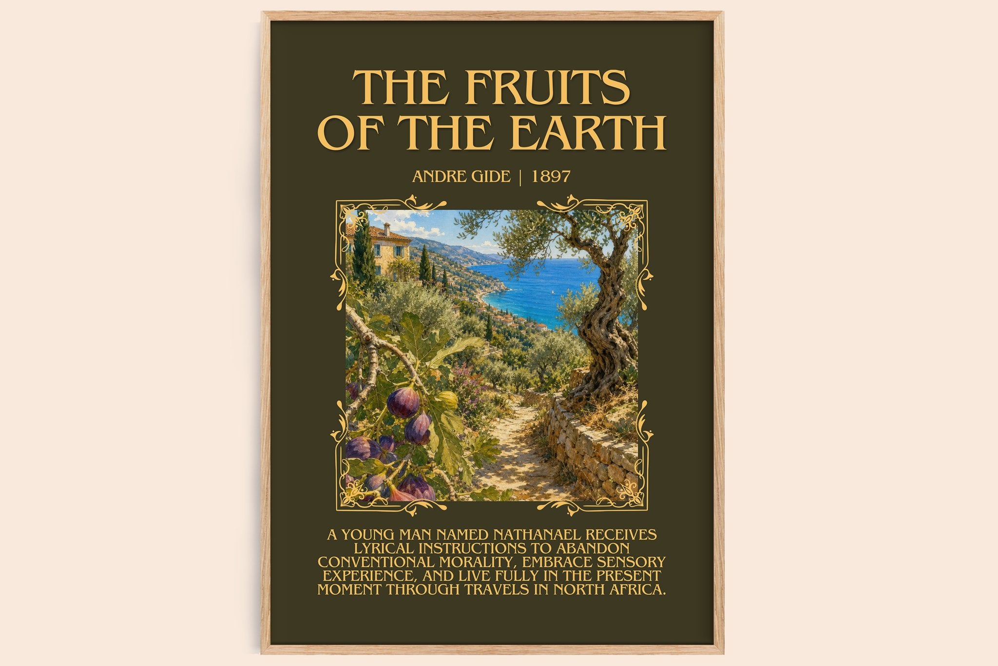 The Fruits of the Earth Minimalist Book Poster by André Gide