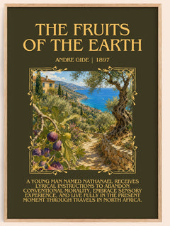 The Fruits of the Earth Minimalist Book Poster by André Gide – book poster