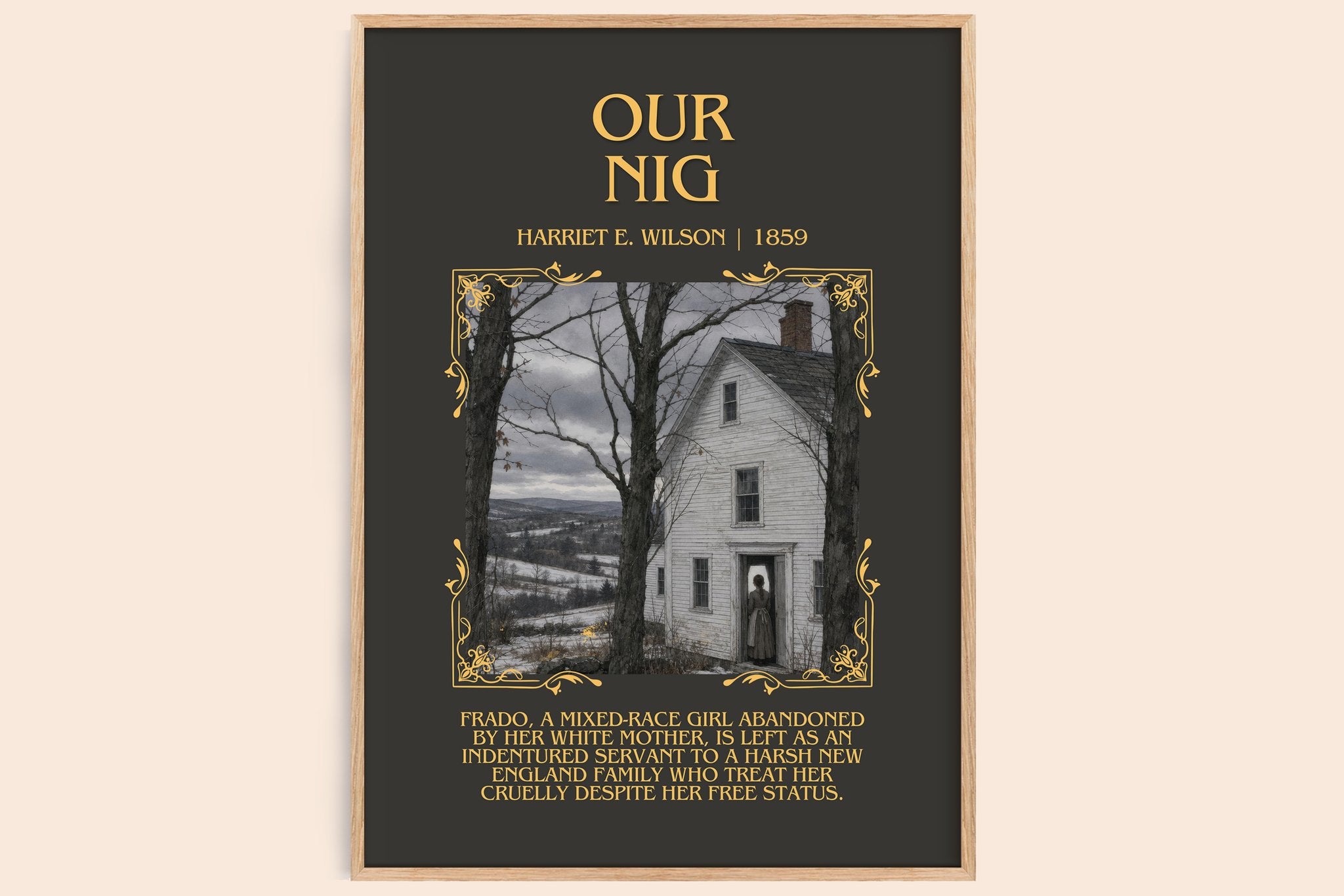 Our Nig Minimalist Book Poster by Harriet E. Wilson