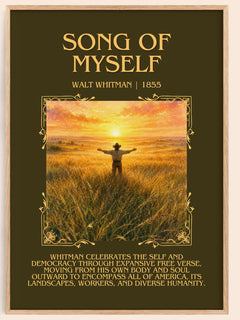 Song Of Myself Minimalist Book Poster by Walt Whitman – book poster