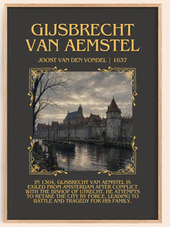 Gijsbrecht Van Aemstel Minimalist Book Poster by Joost van den Vondel – book poster