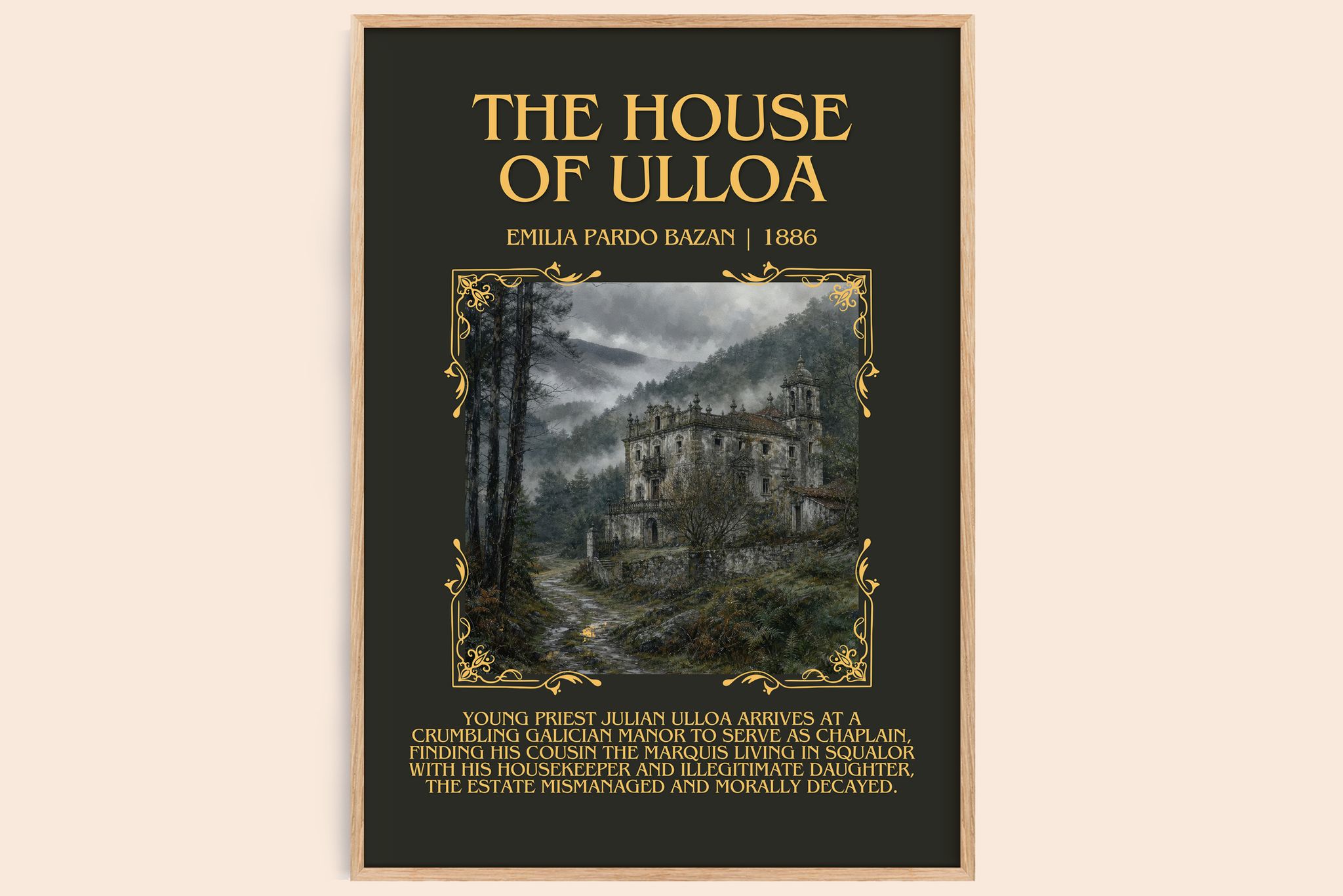 The House of Ulloa Minimalist Book Poster by Emilia Pardo Bazán