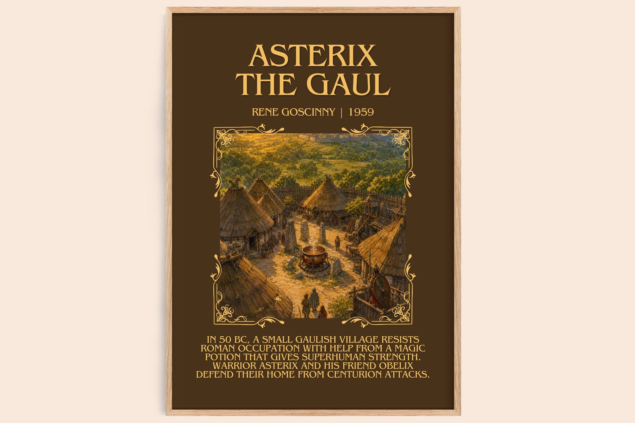 Asterix the Gaul Minimalist Book Poster by Rene Goscinny