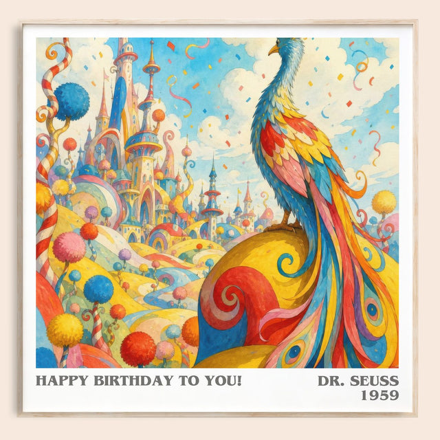 Happy Birthday To You! Literary Art Print by Dr. Seuss