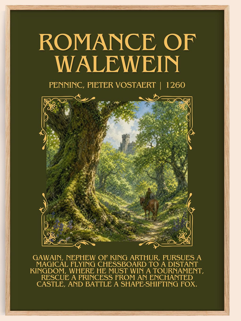 Romance Of Walewein Minimalist Book Poster by Penninc, Pieter Vostaert – book poster