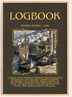 Logbook Minimalist Book Poster by George Seferis – book poster