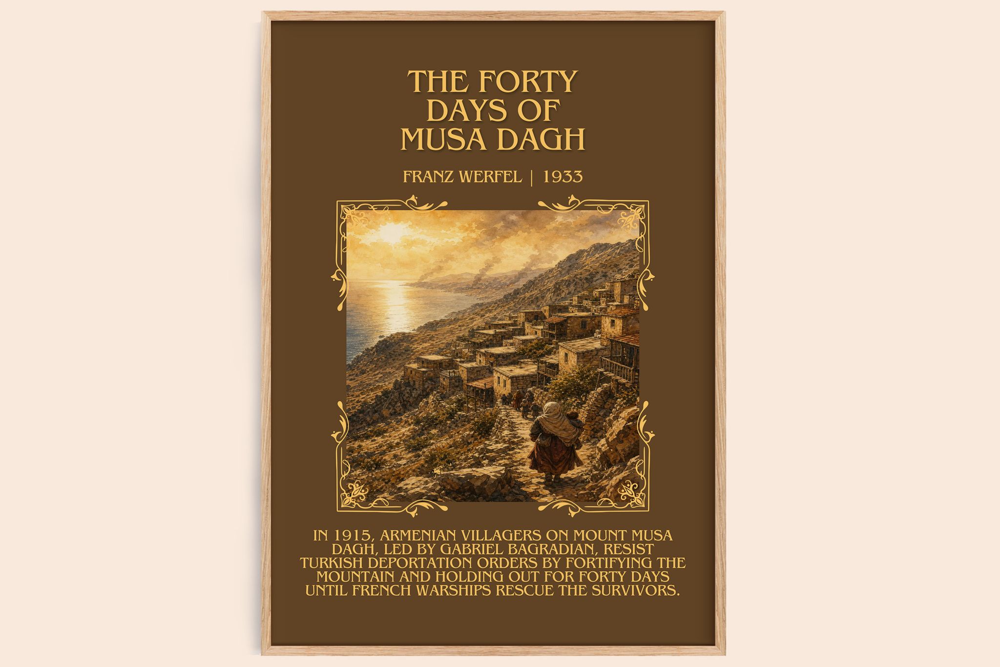 The Forty Days Of Musa Dagh Minimalist Book Poster by Franz Werfel
