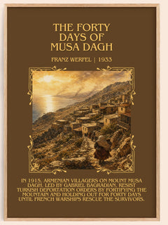 The Forty Days Of Musa Dagh Minimalist Book Poster by Franz Werfel – book poster