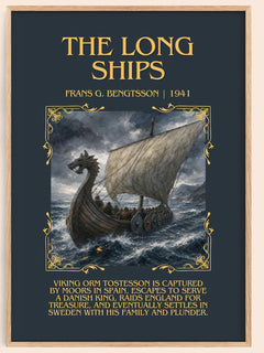 The Long Ships Minimalist Book Poster by Frans G. Bengtsson – book poster