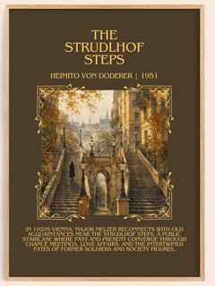 The Strudlhof Steps Minimalist Book Poster by Heimito von Doderer – book poster