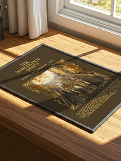 The Strudlhof Steps Minimalist Book Poster by Heimito von Doderer – print on a sunlit desk