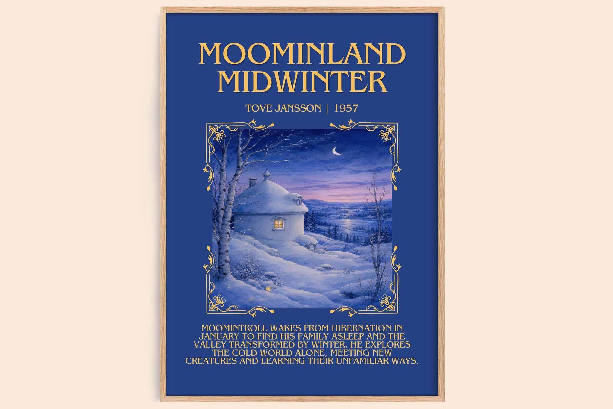 Moominland Midwinter Minimalist Book Poster by Tove Jansson