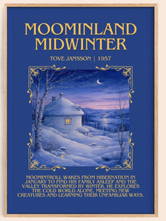 Moominland Midwinter Minimalist Book Poster by Tove Jansson – book poster