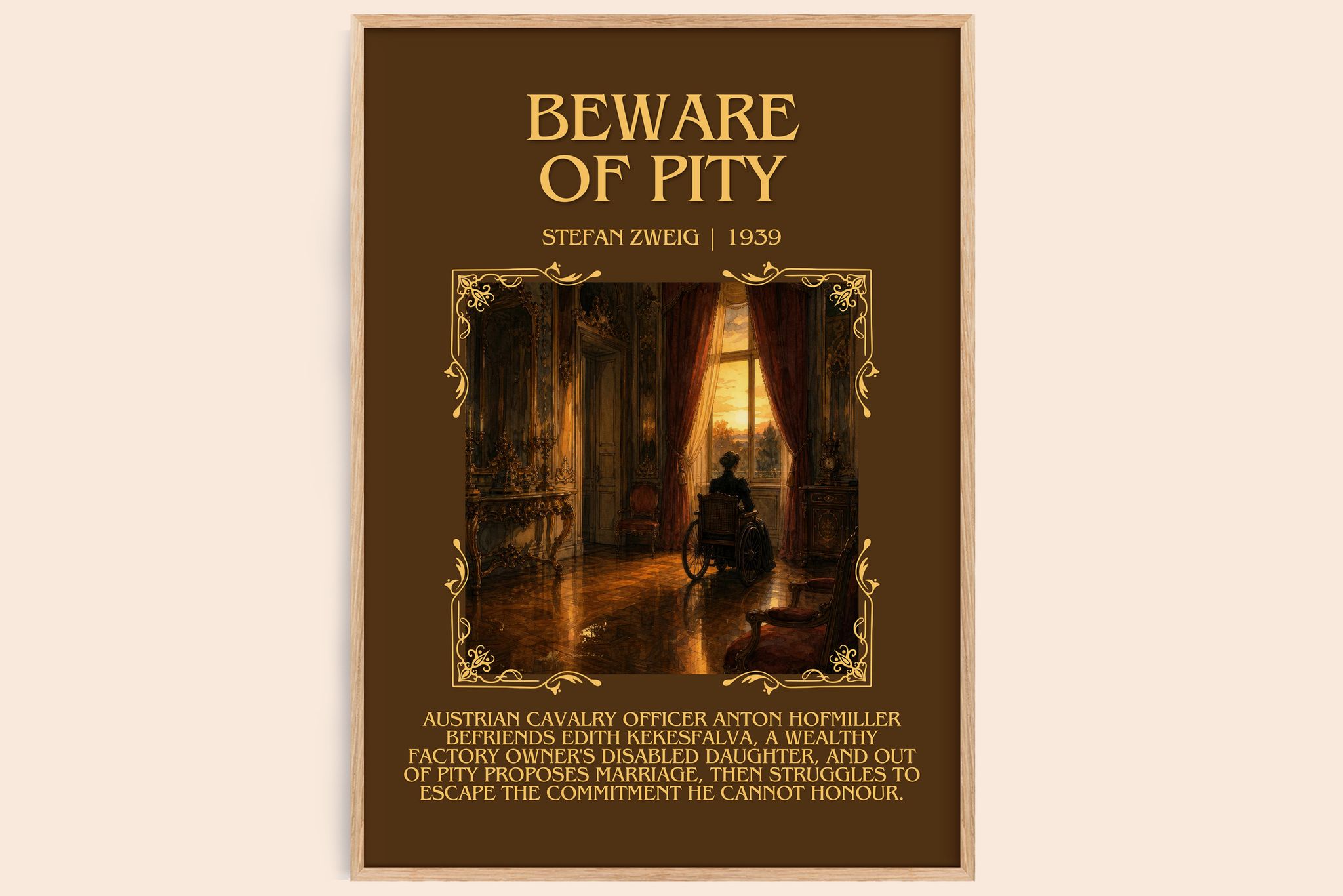 Beware Of Pity Minimalist Book Poster by Stefan Zweig