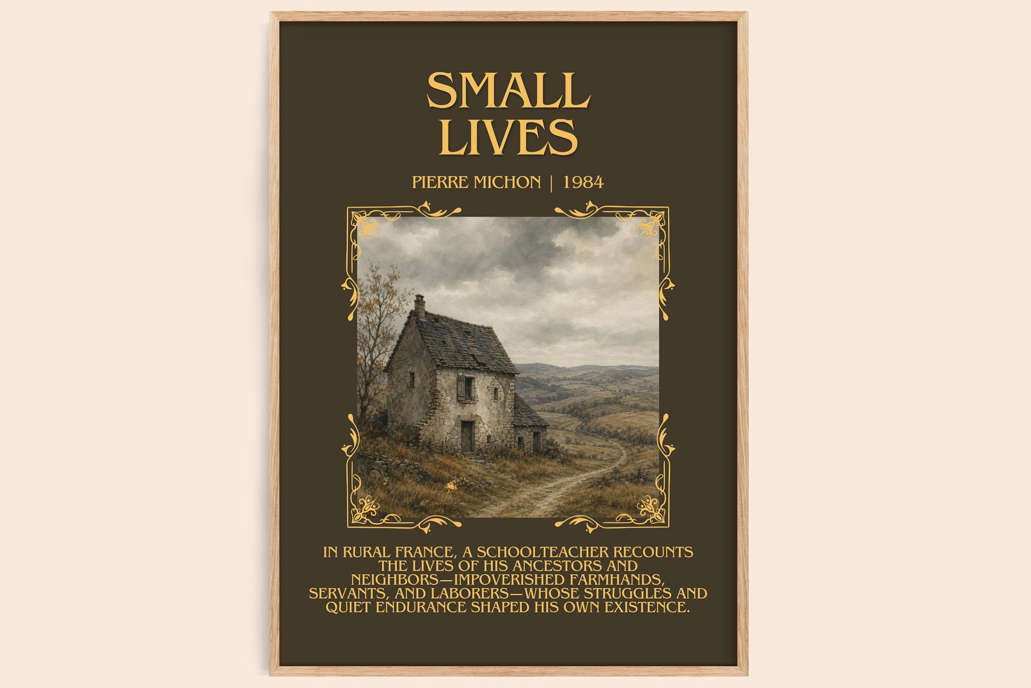 Small Lives Minimalist Book Poster by Pierre Michon