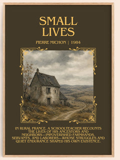 Small Lives Minimalist Book Poster by Pierre Michon – book poster