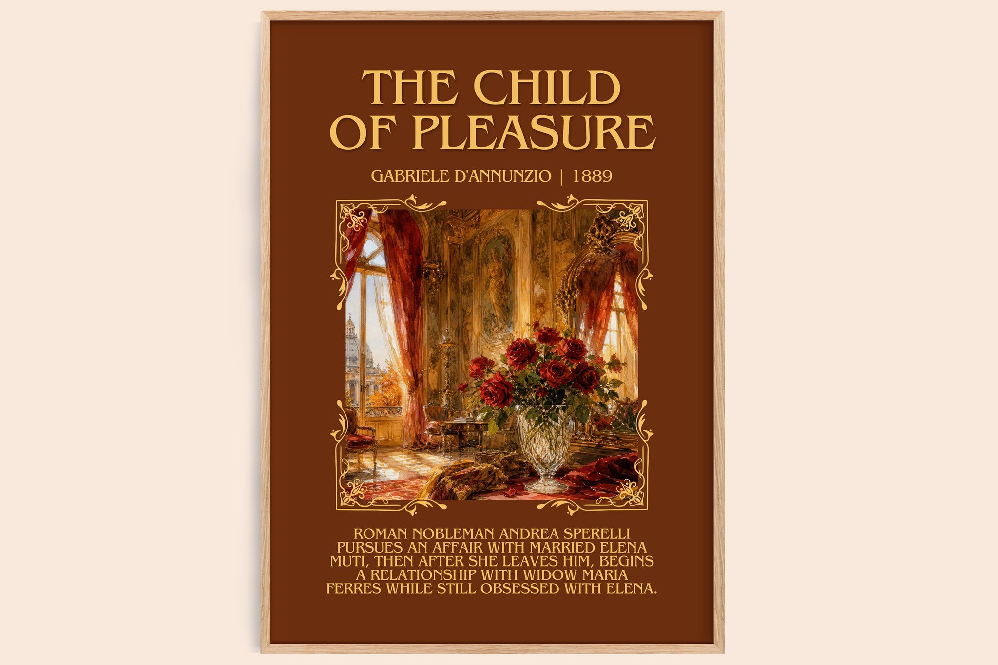 The Child Of Pleasure Minimalist Book Poster by Gabriele D'Annunzio