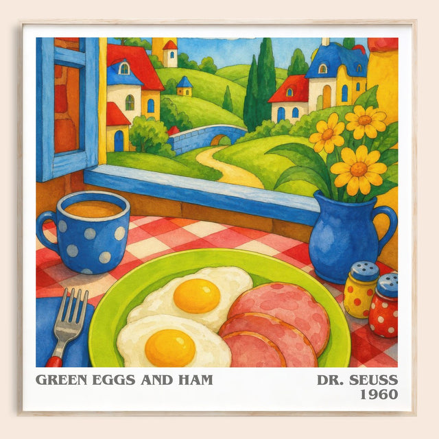 Green Eggs And Ham Literary Art Print by Dr. Seuss