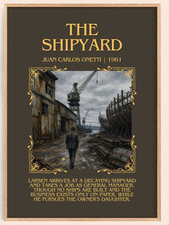 The Shipyard Minimalist Book Poster by Juan Carlos Onetti – book poster