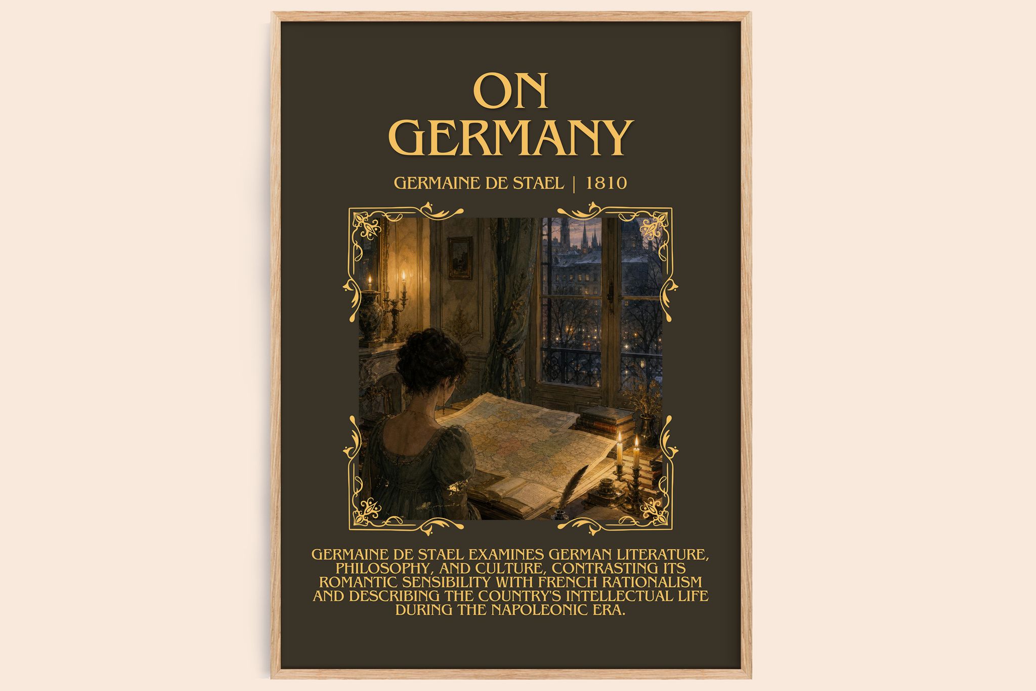 On Germany Minimalist Book Poster by Germaine de Staël